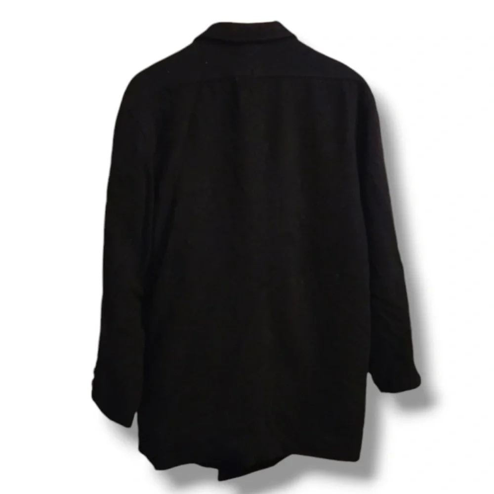 Pierre Balmain Paris Black Wool Double Breasted Coat - Picture 3 of 16